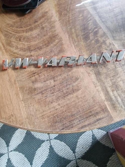 VW Variant Embleem - Origineel Volkswagen logo, Ophalen of Verzenden, Gebruikt