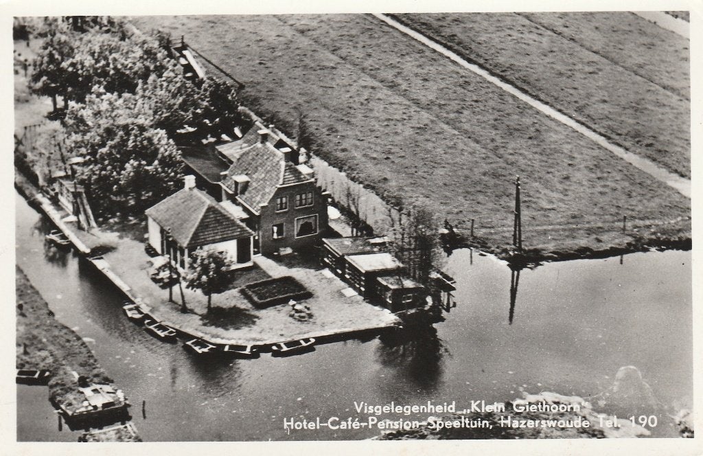 Hazerswoude     Hotel, Ophalen of Verzenden, 1940 tot 1960, Ongelopen, Zuid-Holland