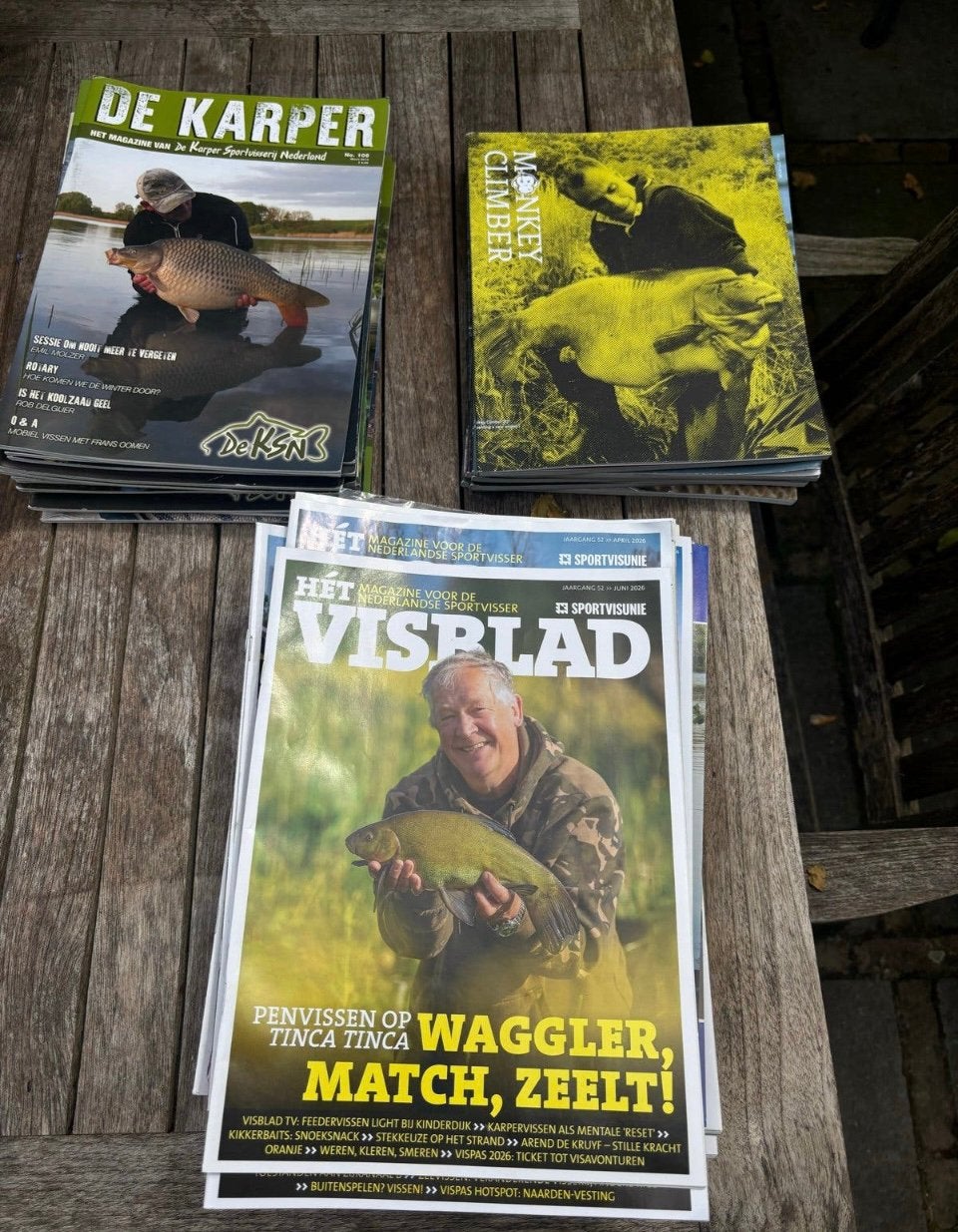 50 vistijdschriften, de karper, visblad, svbd, Ophalen of Verzenden, Zo goed als nieuw