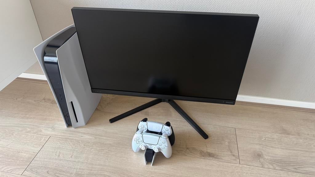 PlayStation 5 Disc Edition + 2 controllers + oplader, Spelcomputers en Games, Spelcomputers | Sony PlayStation 5, Gebruikt, Playstation 5