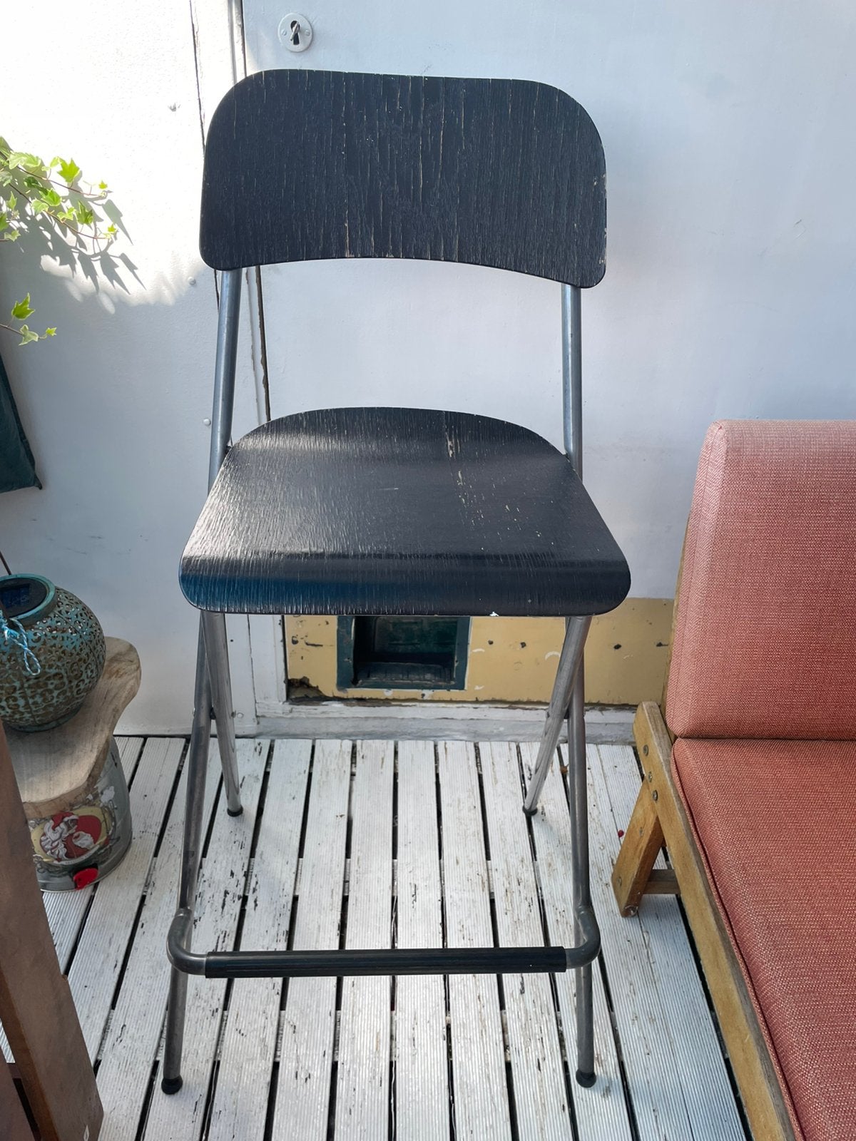 Barkruk hout, Huis en Inrichting, Ophalen, Gebruikt, 60 tot 90 cm, Hout