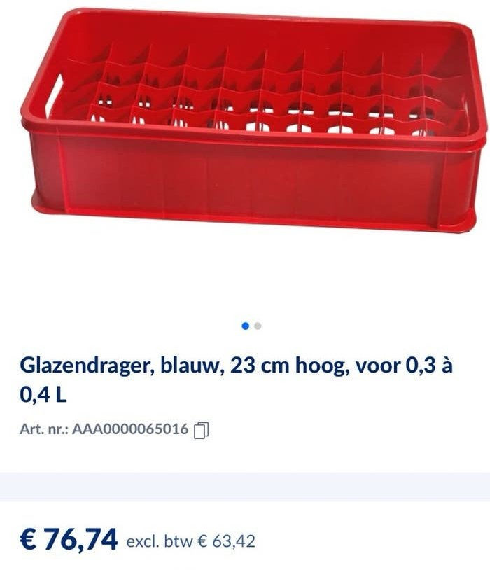 Glazendrager  per stuk, 3 aanwezig, 50 tot 75 cm, Minder dan 35 cm, Ophalen of Verzenden, Zo goed als nieuw