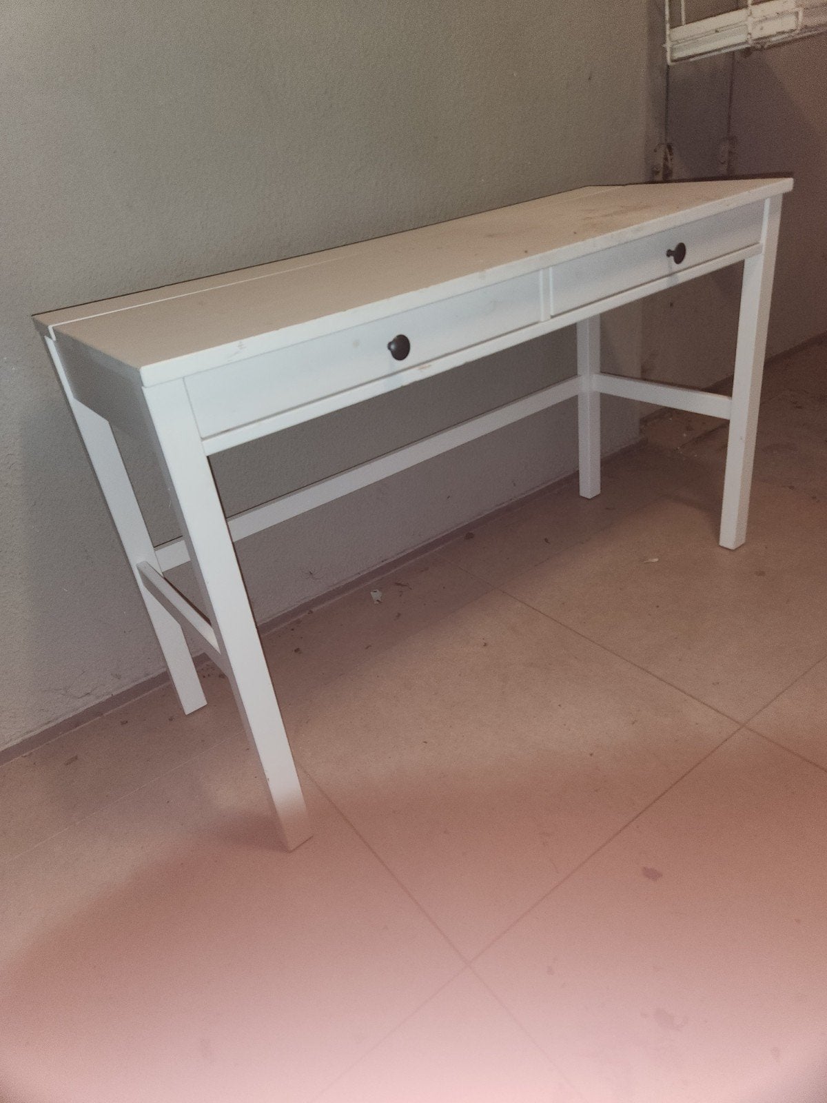 Wit bureau met lades - 120x50x80 cm, Overige typen, Gebruikt, Met lades, Ophalen of Verzenden