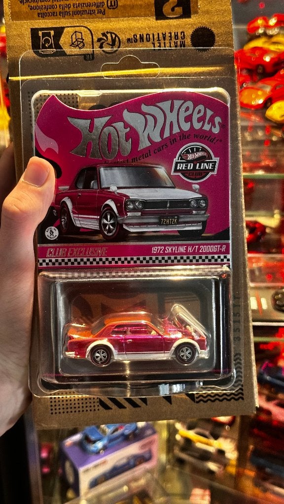 Hot Wheels Nissan Skyline 2000GT-R HT RLC roze, Overige merken, 1:50 of kleiner, Auto, Nieuw