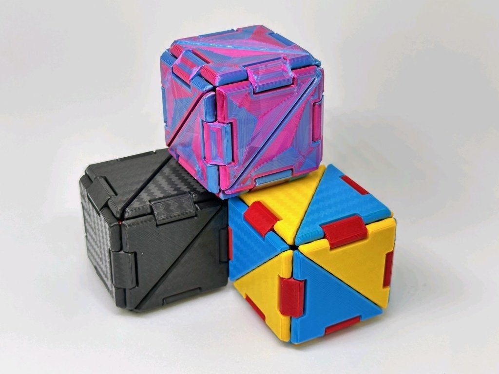 Vouwpuzzel kubus | 3D geprinte breinbreker fidget, Ophalen of Verzenden, Minder dan 500 stukjes, Nieuw, Rubik's of 3D-puzzel