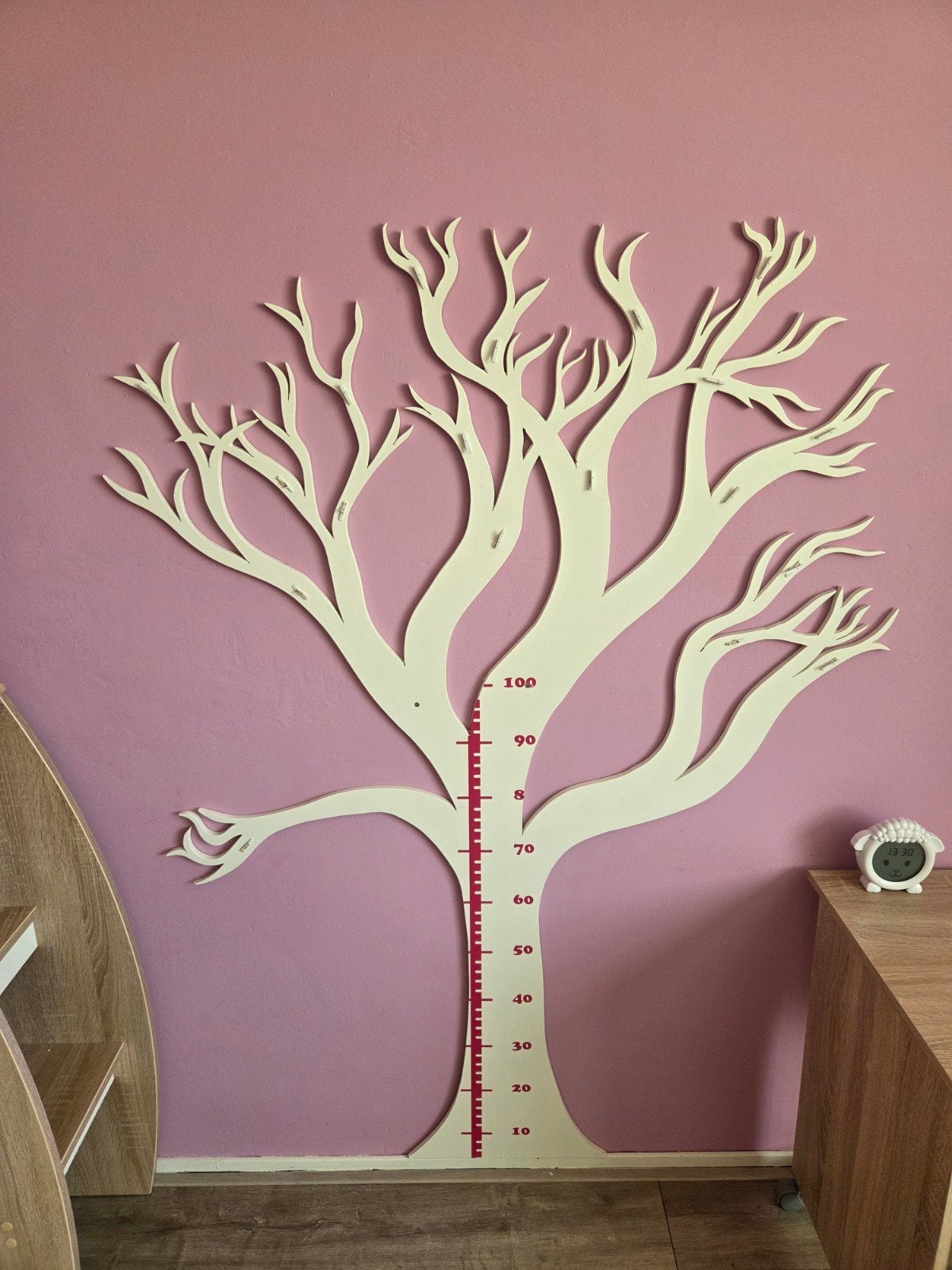 Houten boom groeimeter voor kinderkamer, Kinderen en Baby's, Kinderkamer | Inrichting en Decoratie, Ophalen, Gebruikt, Overige merken