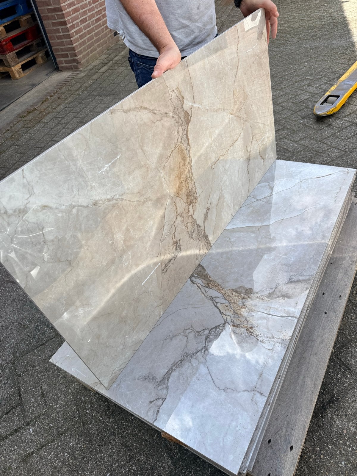 Luxe Marmerlook Keramische Tegels; 60x120x0,9cm, Ophalen, 60 cm of meer, 40 tot 60 cm, Keramiek