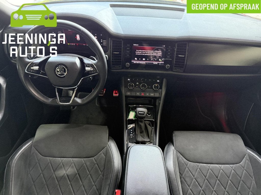 Skoda Kodiaq 1.5 TSI Sportline Business|Pano|Memory|Camera|E, Auto's, 4 cilinders, 150 pk, Zwart, SUV of Terreinwagen