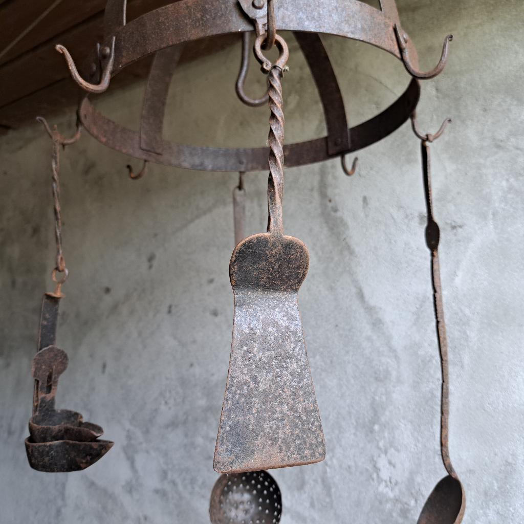 4x Oud brocante keukengerei spaan lepel  *Etage3*, Gebruikt, ., Ophalen of Verzenden, .