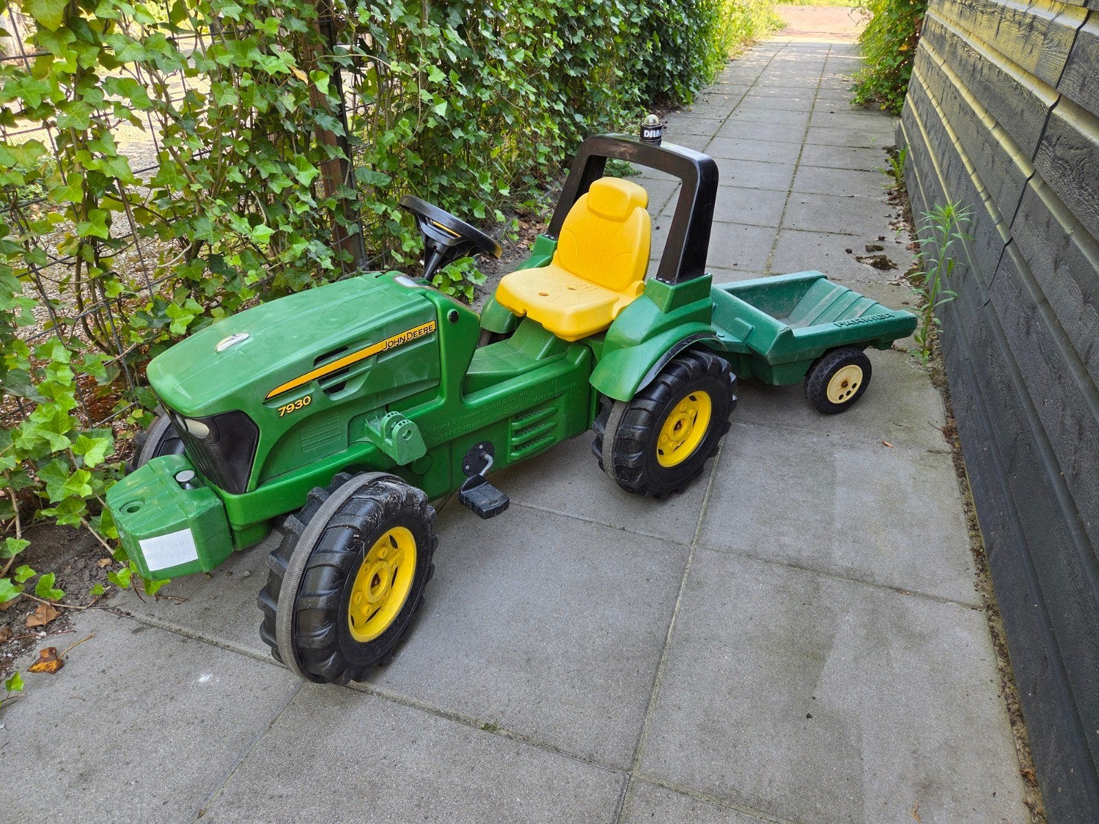 John Deere 7930 traptractor + aanhanger, Kinderen en Baby's, Speelgoed | Buiten | Skelters, Ophalen, Gebruikt, Overige merken