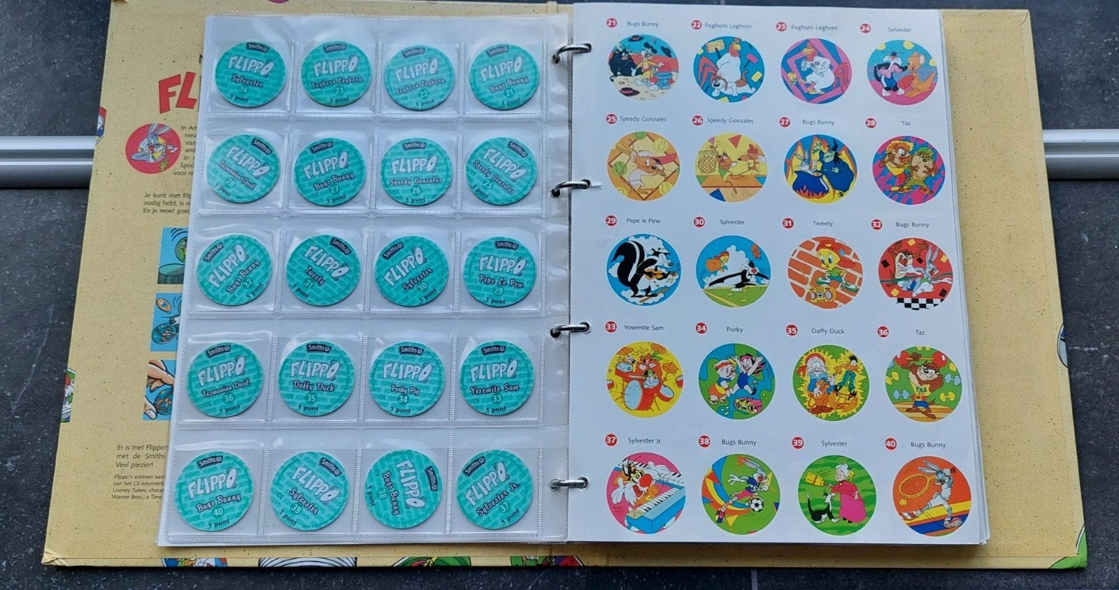 Complete set Looney Tunes 1-75, Verzamelen, Flippo's, Ophalen of Verzenden, Looney Tunes, Losse flippo's