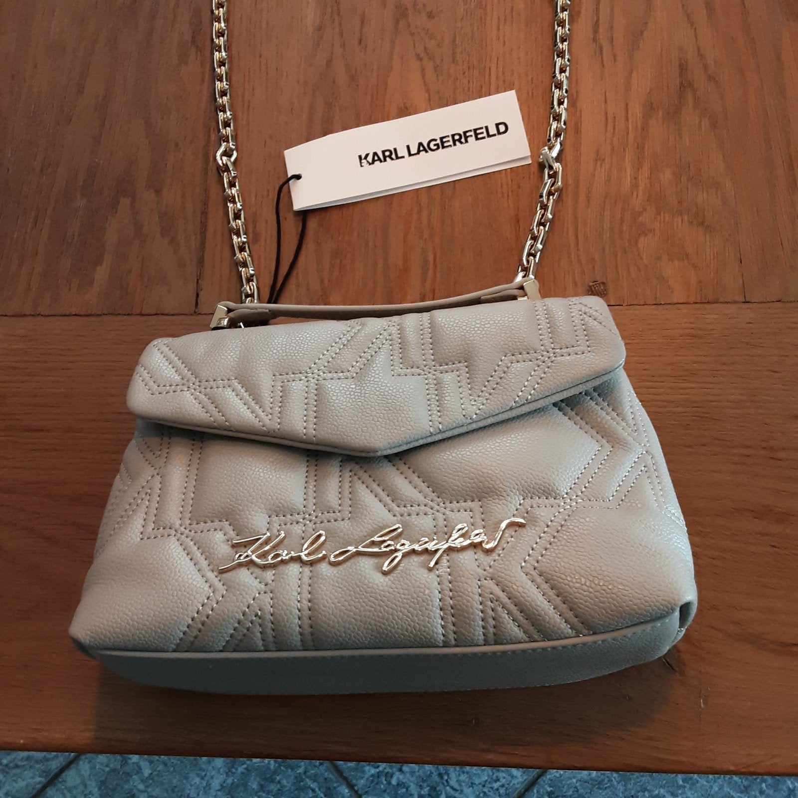 Karl lagerfeld tas nieuw, Ophalen of Verzenden, Nieuw, Grijs, Schoudertasje