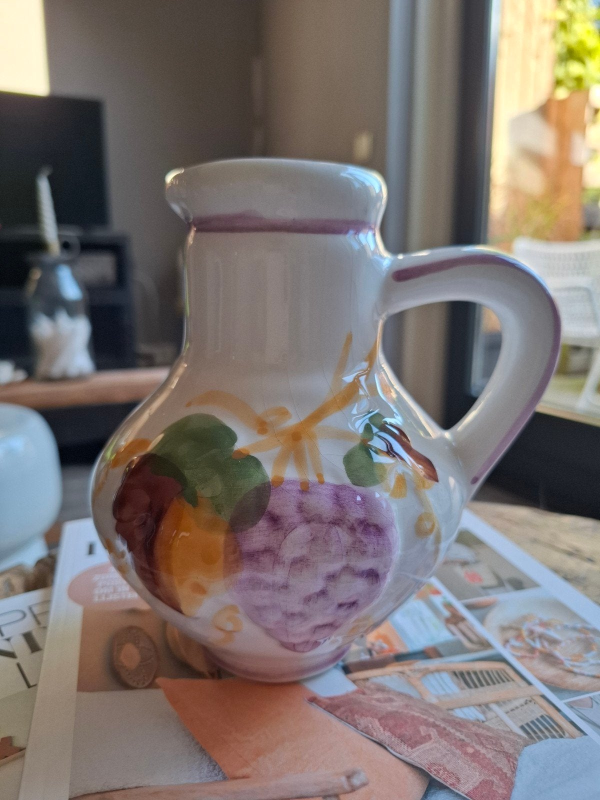 Decoratieve kruik met fruitmotief, Ophalen of Verzenden