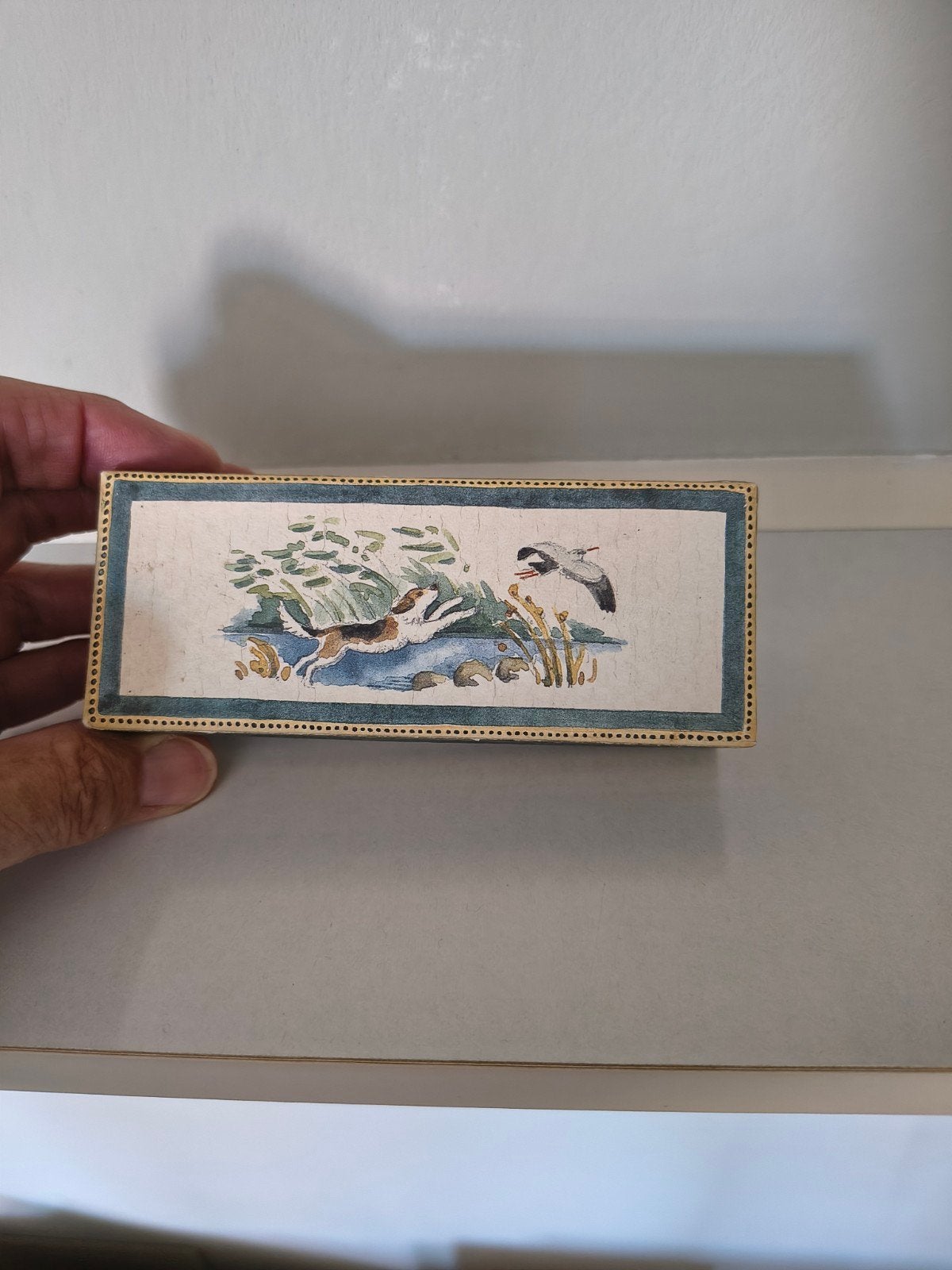 Uniek, handgemaakt doosje, met aquarel., Ophalen of Verzenden