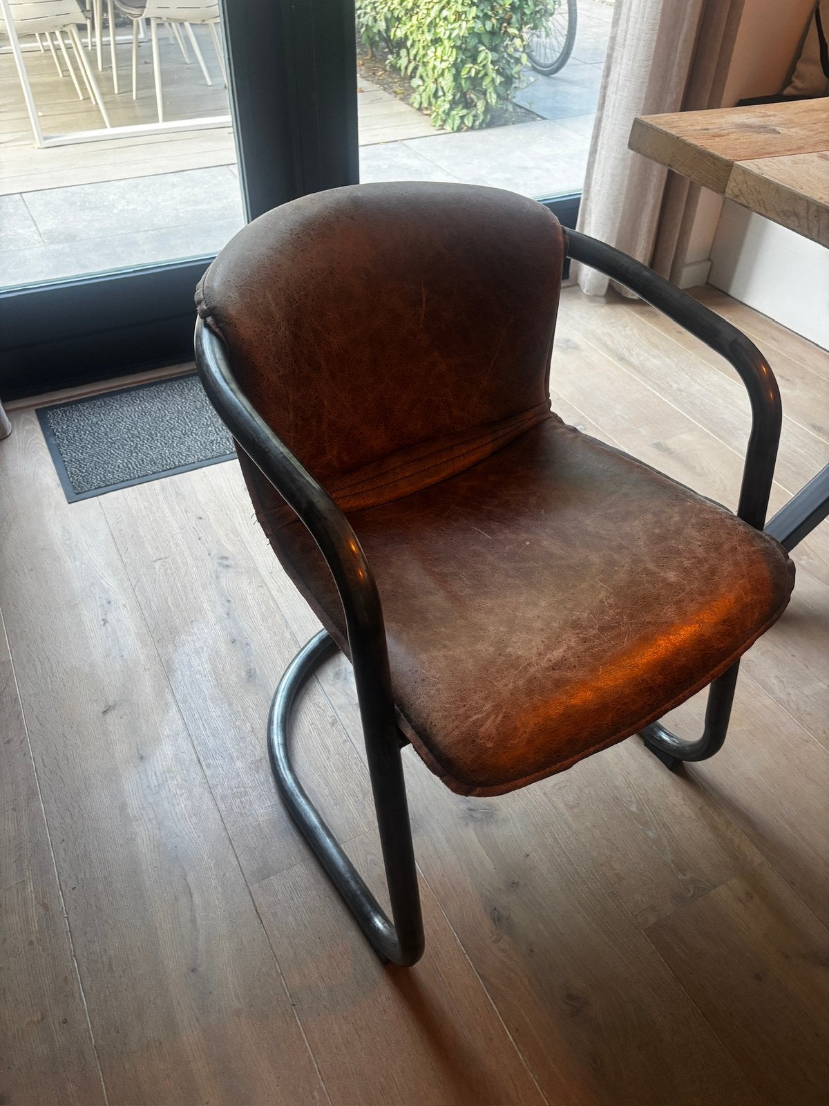 Leren eetkamerstoelen 2 stuks, Ophalen, Gebruikt, Vijf, Zes of meer stoelen