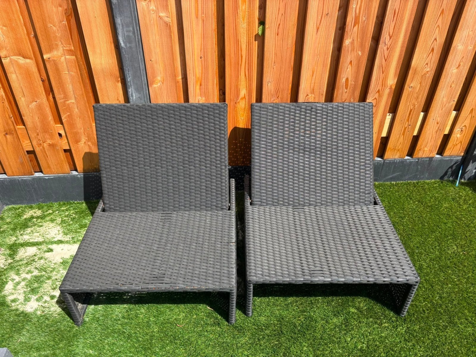 2 verstelbare tuinstoelen - Wicker, Ophalen, Gebruikt, Wicker, Verstelbaar