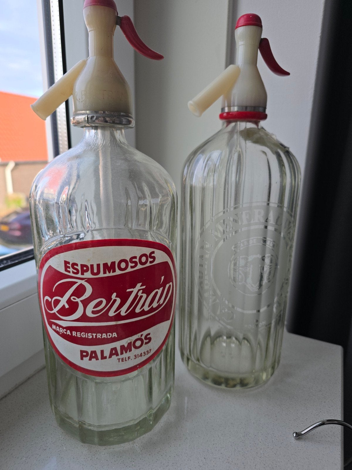 Prachtige zeldzame antieke glazen spuitwaterfles €39, Antiek en Kunst, Ophalen of Verzenden