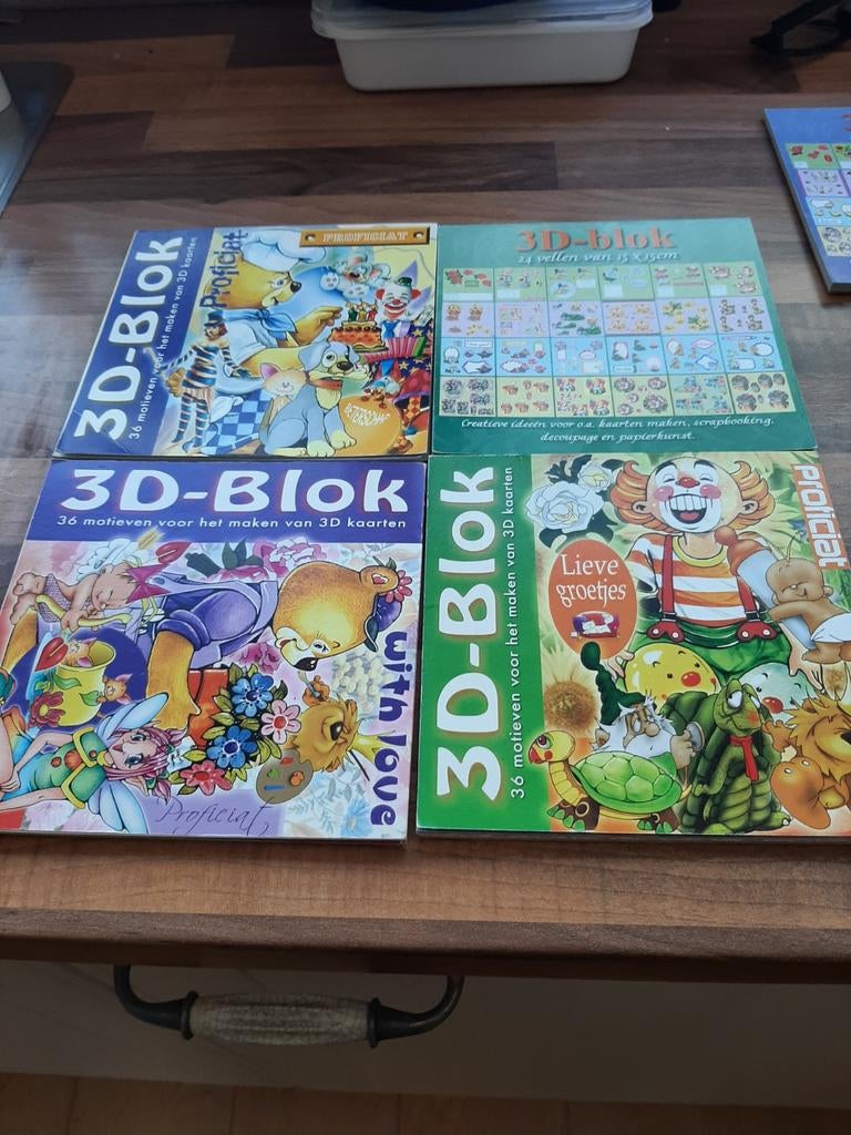 3D Knipvellen Blokken - Diverse Motieven voor Kaarten, Nieuw, Meerkleurig, Ophalen of Verzenden, Papier of Karton