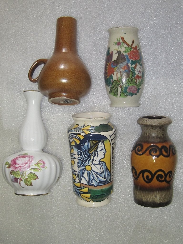 Antiek vintage verzameling vijf vazen, Ophalen