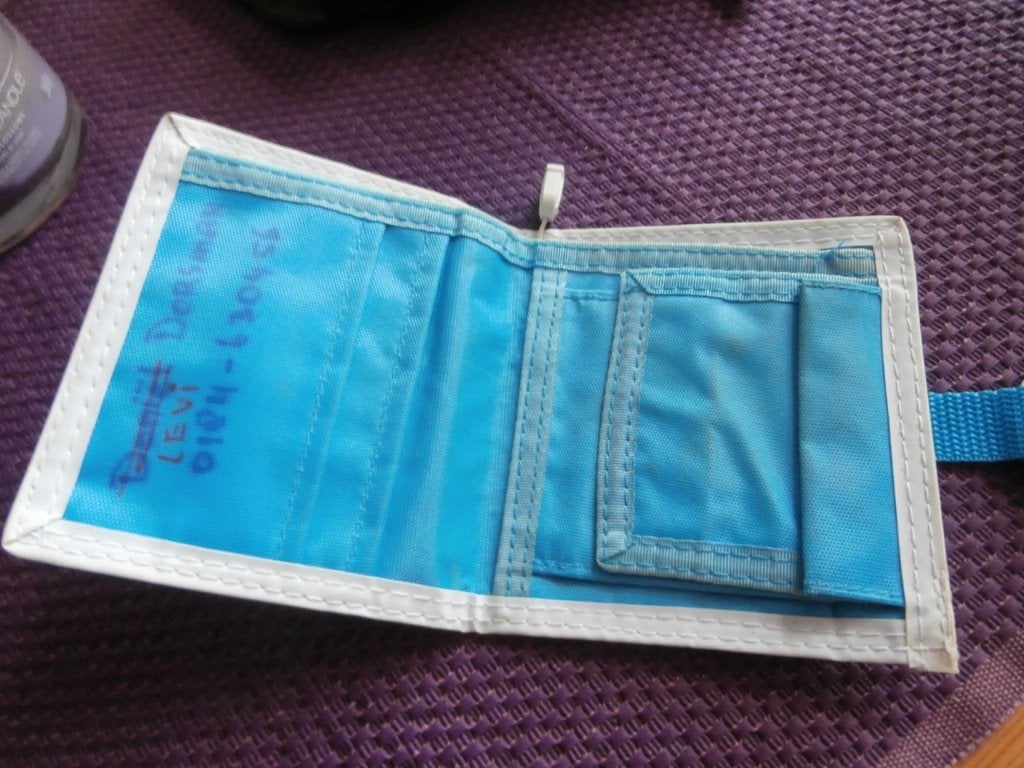 portemonnee kind Leeuw ING Postbank klittenbandsluiting blau, Ophalen of Verzenden, Gebruikt, Blauw, Overige merken