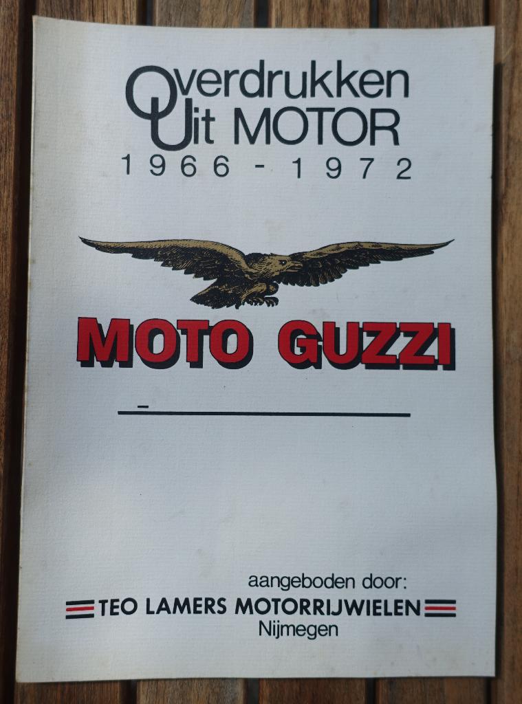 Moto Guzzi - overdrukken uit Motor 1966-1972, Ophalen of Verzenden, Gelezen