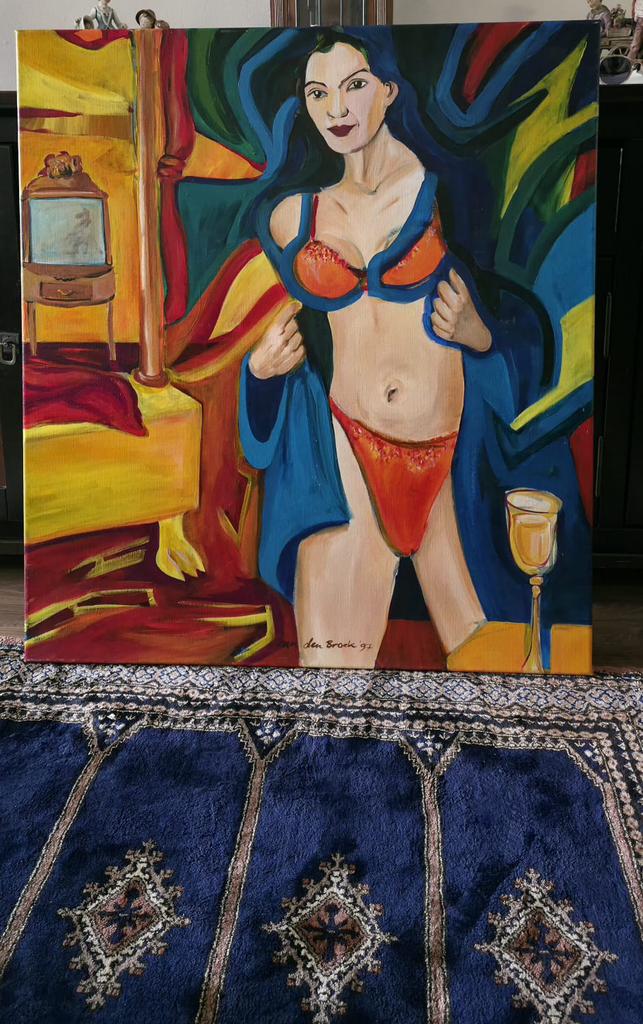 Orginele schilderij Willem van den Broek 1997, Antiek en Kunst, Ophalen of Verzenden