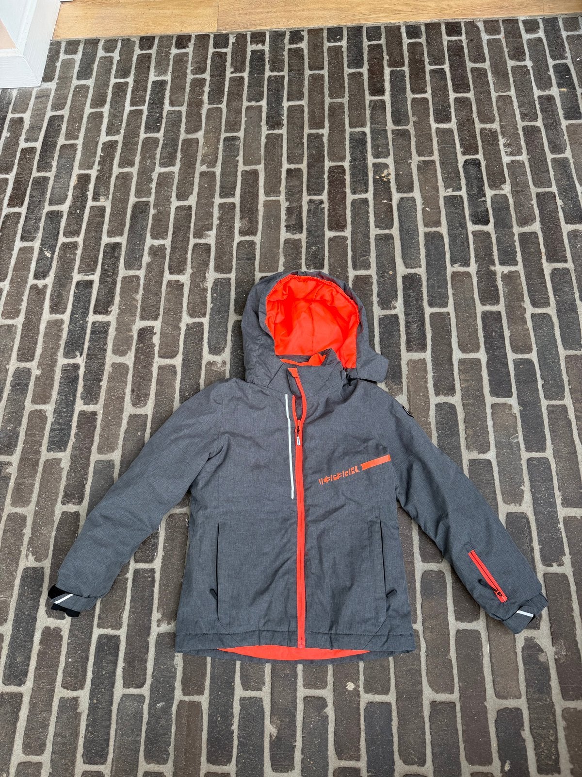Icepeak ski-jas grijs/oranje maat 128, Ophalen of Verzenden, Gedragen, Maat 34 (XS) of kleiner, Jack