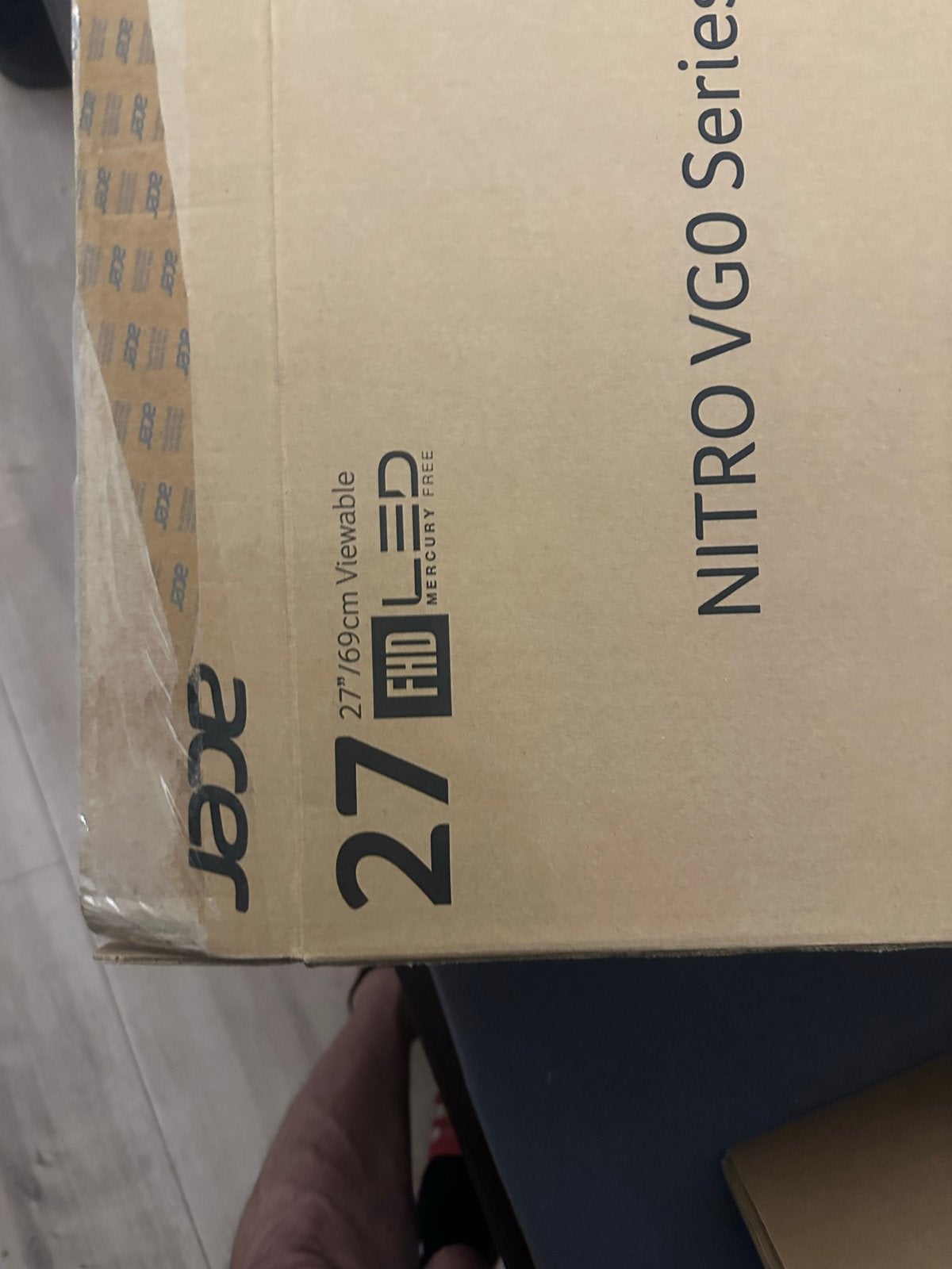 Acer Nitro VG0 Series 27 inch Full HD LED Monitor, Computers en Software, Monitoren, Gaming, Full HD, Ophalen of Verzenden, Zo goed als nieuw