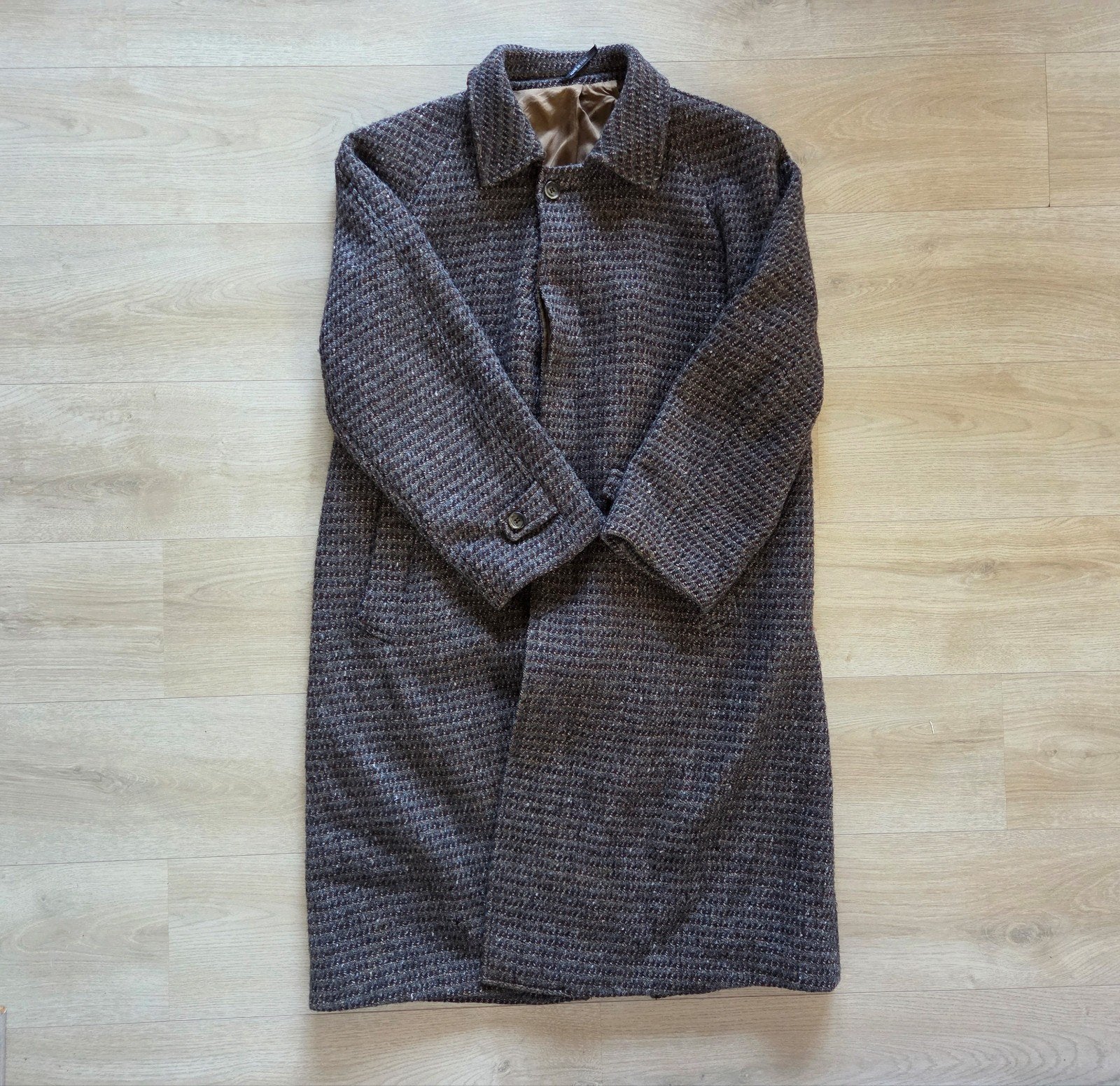 Vintage Italiaanse Jas - 100% Wol (Tweed), Maat 52/54 (L), Ophalen of Verzenden, Gedragen, Primula Confezioni