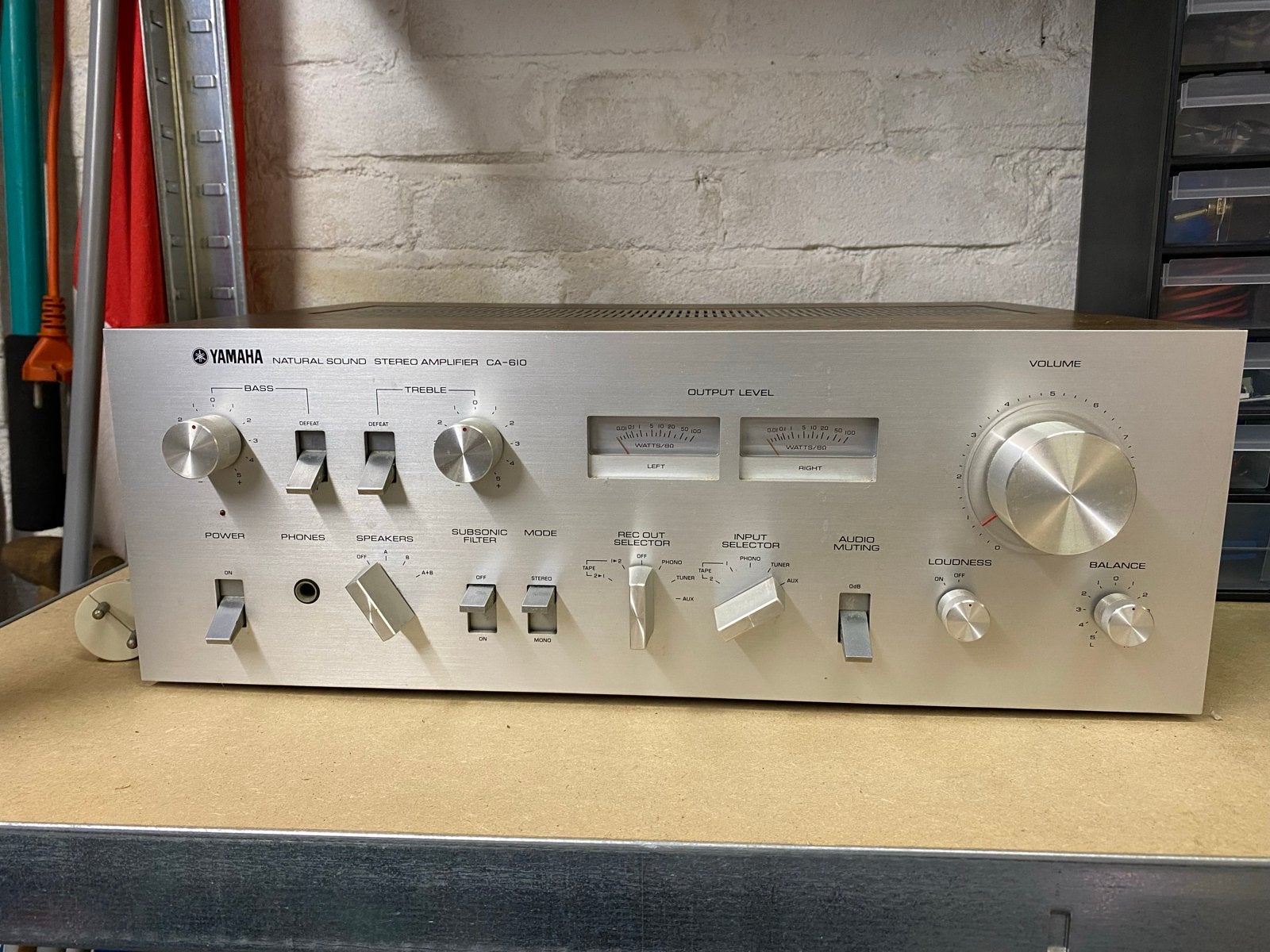 Yamaha CA-610 Natural Sound Stereo Versterker, Audio, Tv en Foto, Ophalen, Yamaha, Niet werkend, 120 watt of meer