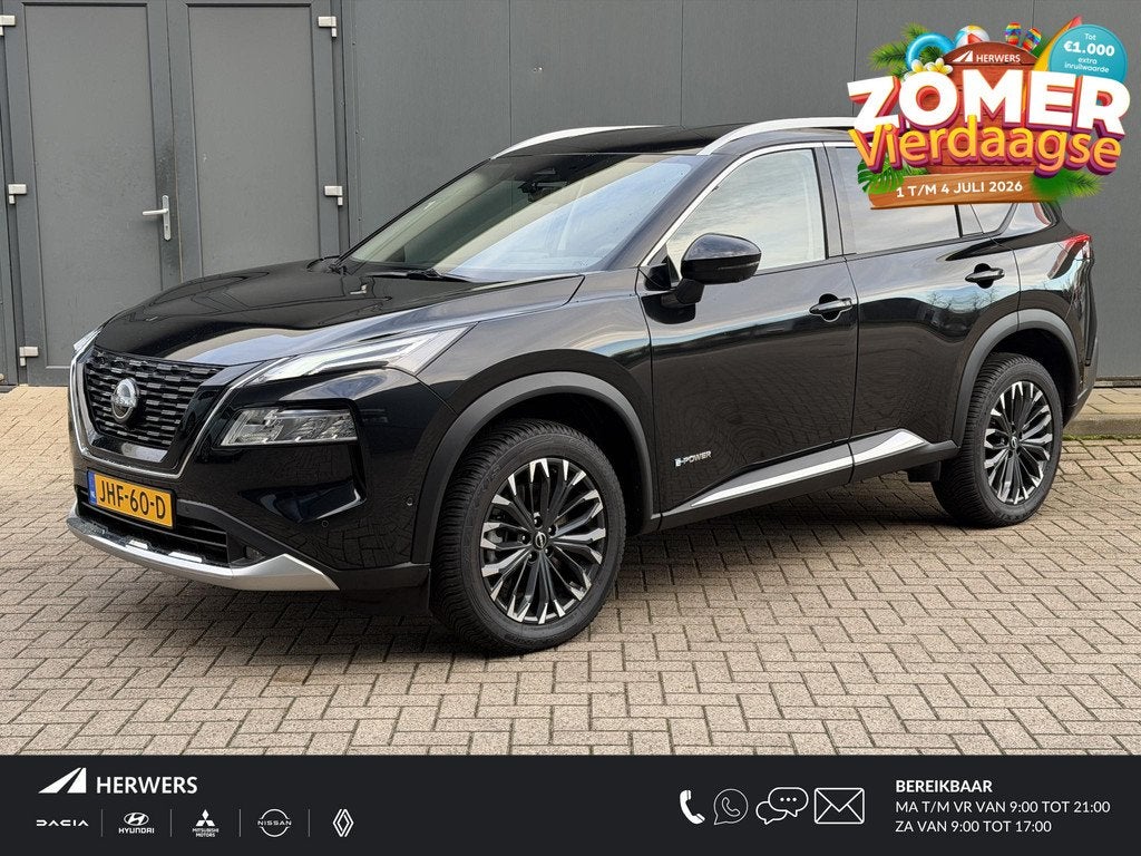 Nissan X-Trail 1.5 e-4orce Tekna 4WD / Gratis Vaste Trekhaak, Auto's, Nissan, Automaat, 1497 cc, 2 kWh, Zwart