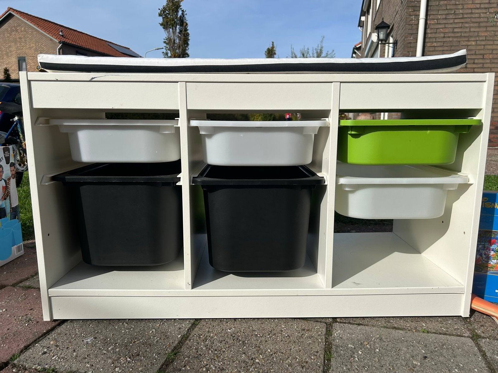 IKEA Opbergkast met Bakken en Kussen, Gebruikt, Kast, 100 cm of meer, Minder dan 50 cm