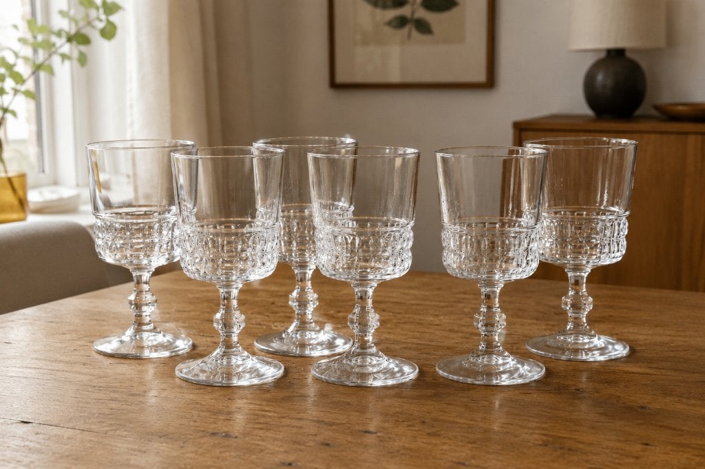 Luminarc Quadrille set van 6 wijnglazen, Ophalen of Verzenden
