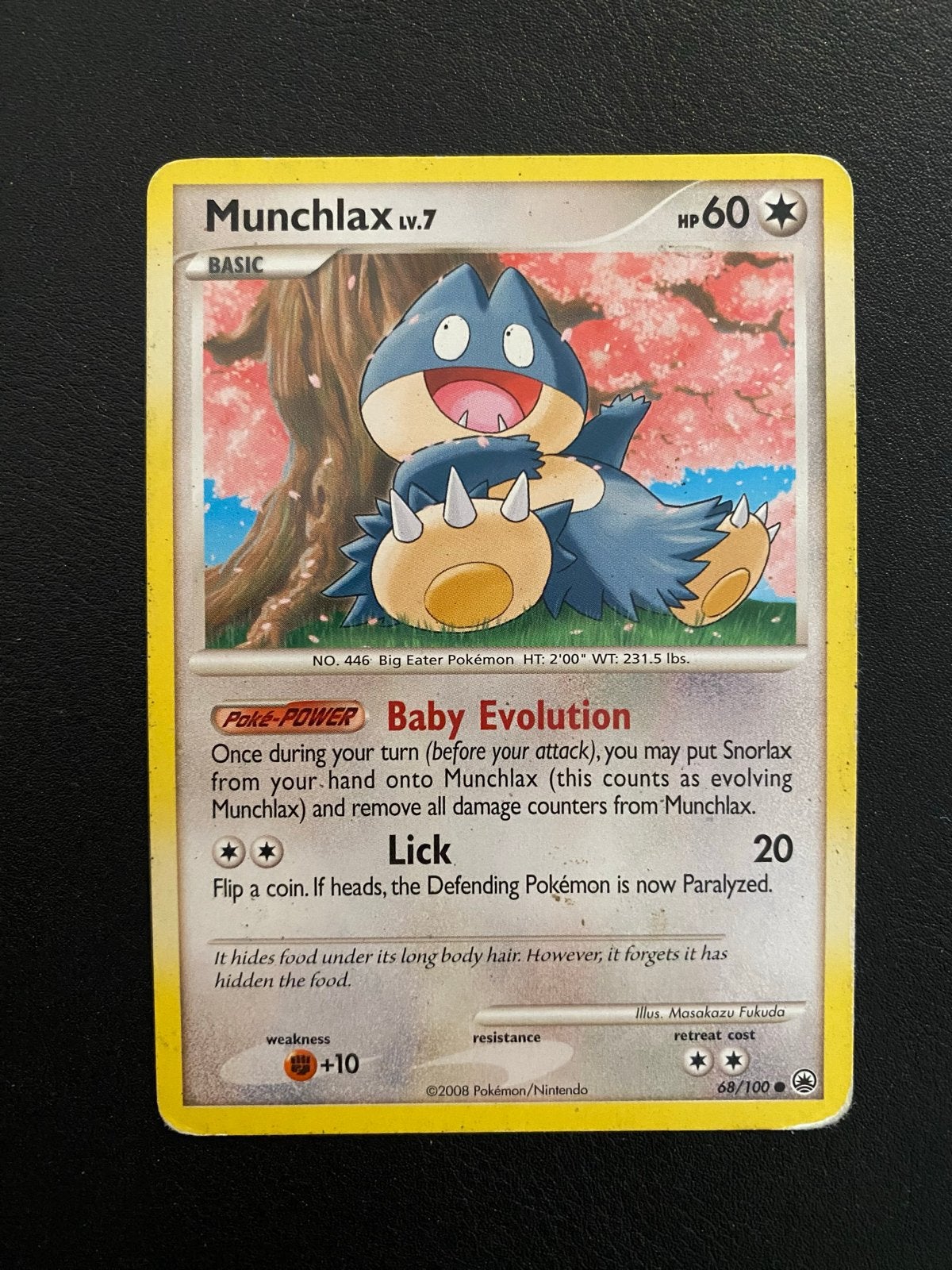 Munchlax 68/100 Diamond & Pearl Majestic Dawn (2008), Hobby en Vrije tijd, Verzamelkaartspellen | Pokémon, Ophalen of Verzenden