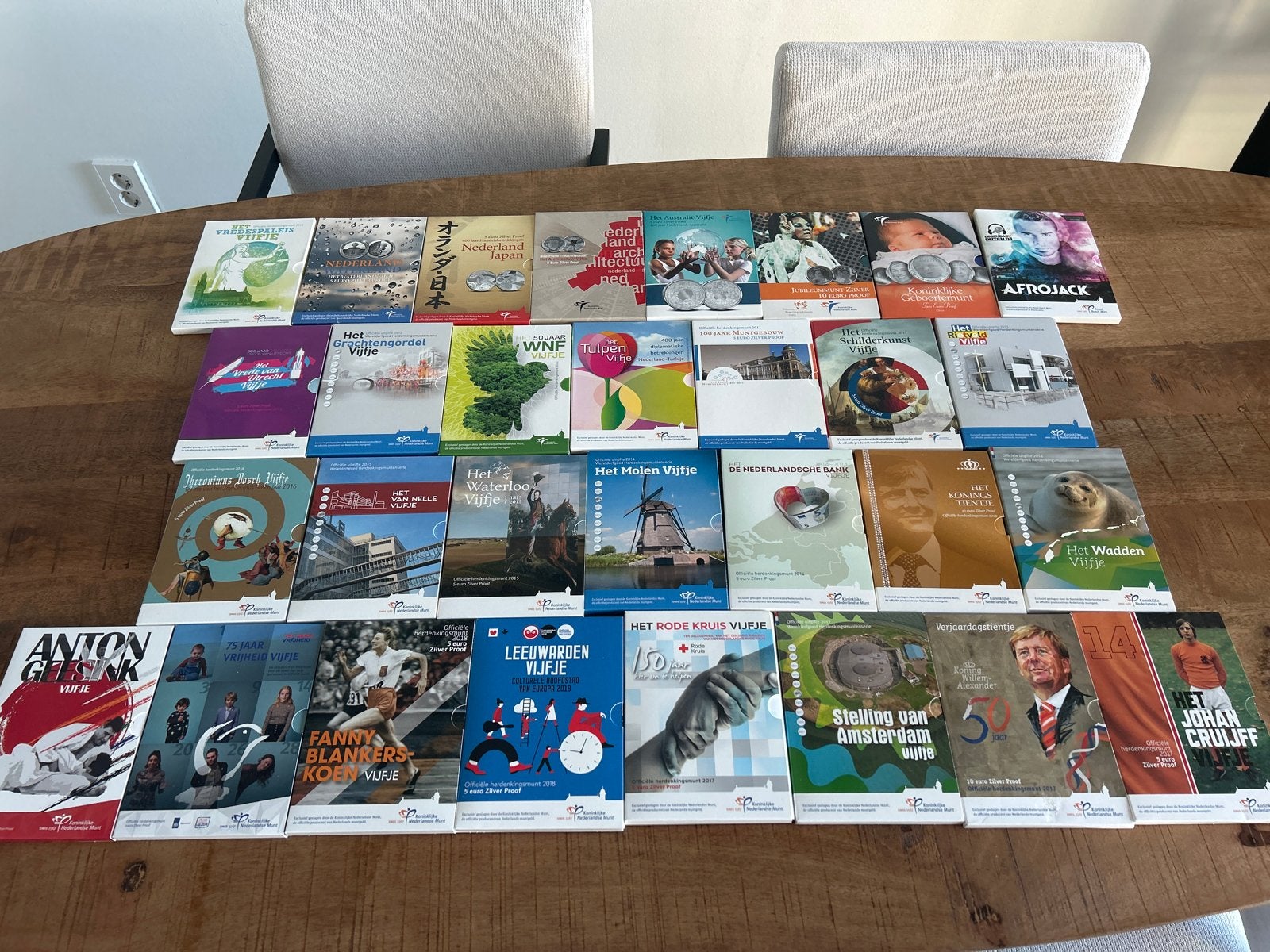 30 stuks (zilveren) 5 en 10 euro herdenkingsmunten proof, Ophalen of Verzenden, Euro's, Setje, Zilver