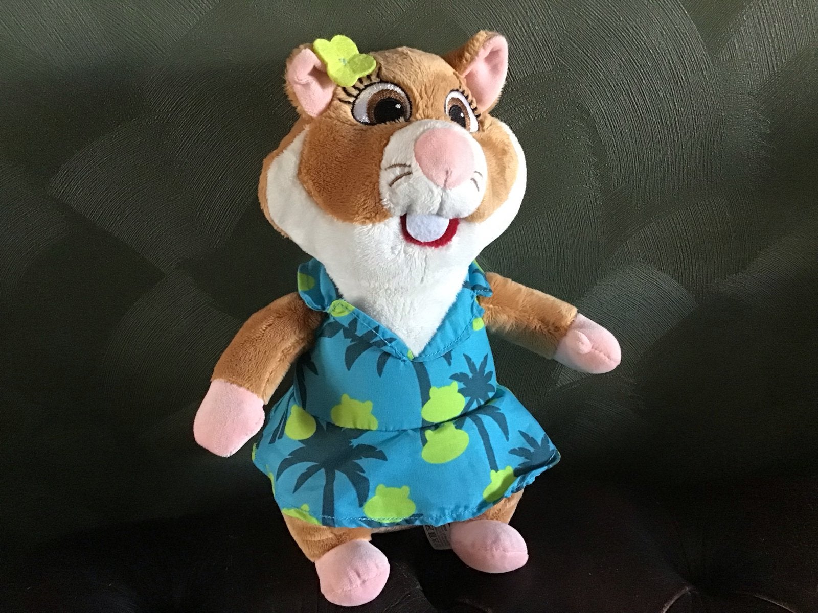 Leuke Hamster Knuffel met Tropische Jurk, Overige merken, Overige karakters, Hamster, Ophalen of Verzenden