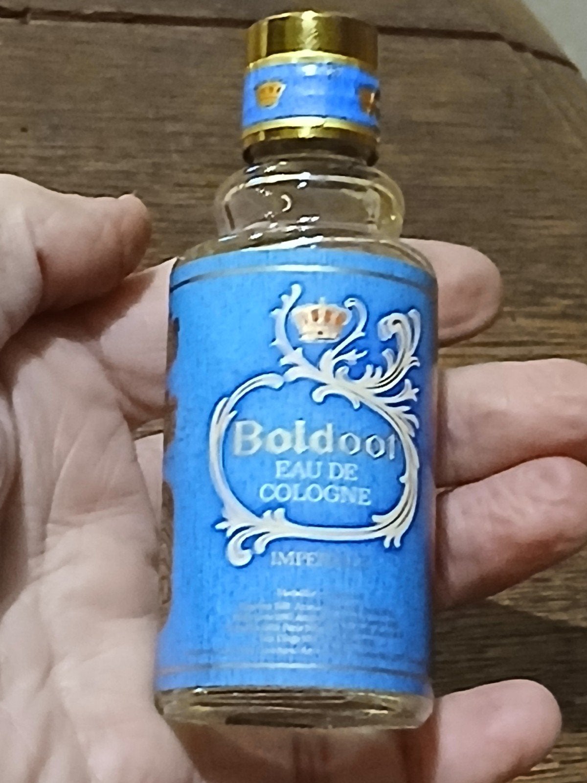 ORGINELE BOLDOOT EAU DE COLOGNE IMPERIALE.., Verzamelen, Ophalen of Verzenden, Gebruikt, Parfumfles, Gevuld
