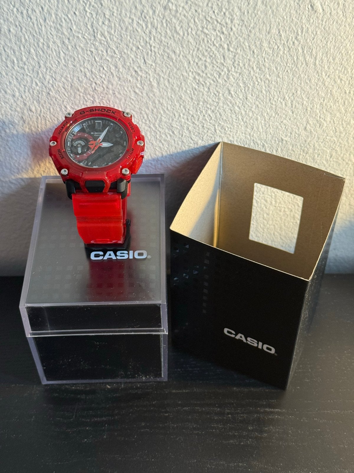 Casio G-Shock GA-2200SKL-4A Rood Polshorloge, Ophalen, Casio, Kunststof, Polshorloge