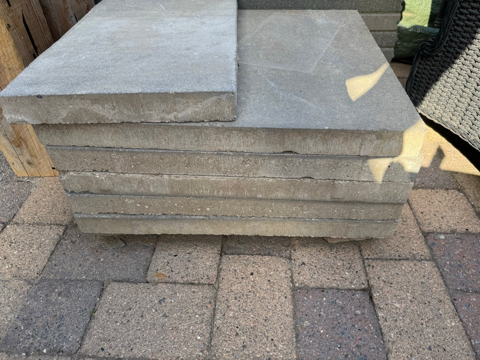 Betonnen terrastegels - Grijs - Gebruikt, Ophalen, Gebruikt, Minder dan 5 m², Beton