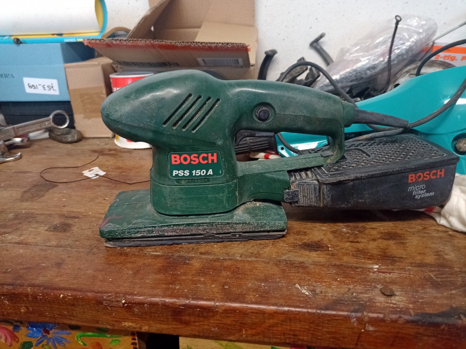 Bosch PSS 150 A Vlakschuurmachine, Doe-het-zelf en Verbouw, Ophalen of Verzenden, Gebruikt, Vlakschuurmachine