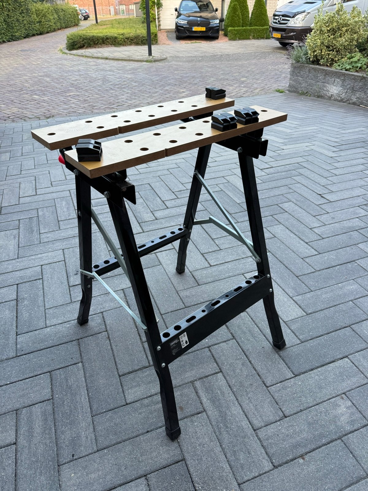 Powerfix Werkbank - Inklapbaar en Draagbaar / parkside, Ophalen, Zo goed als nieuw, 70 tot 120 cm, Bankschroef