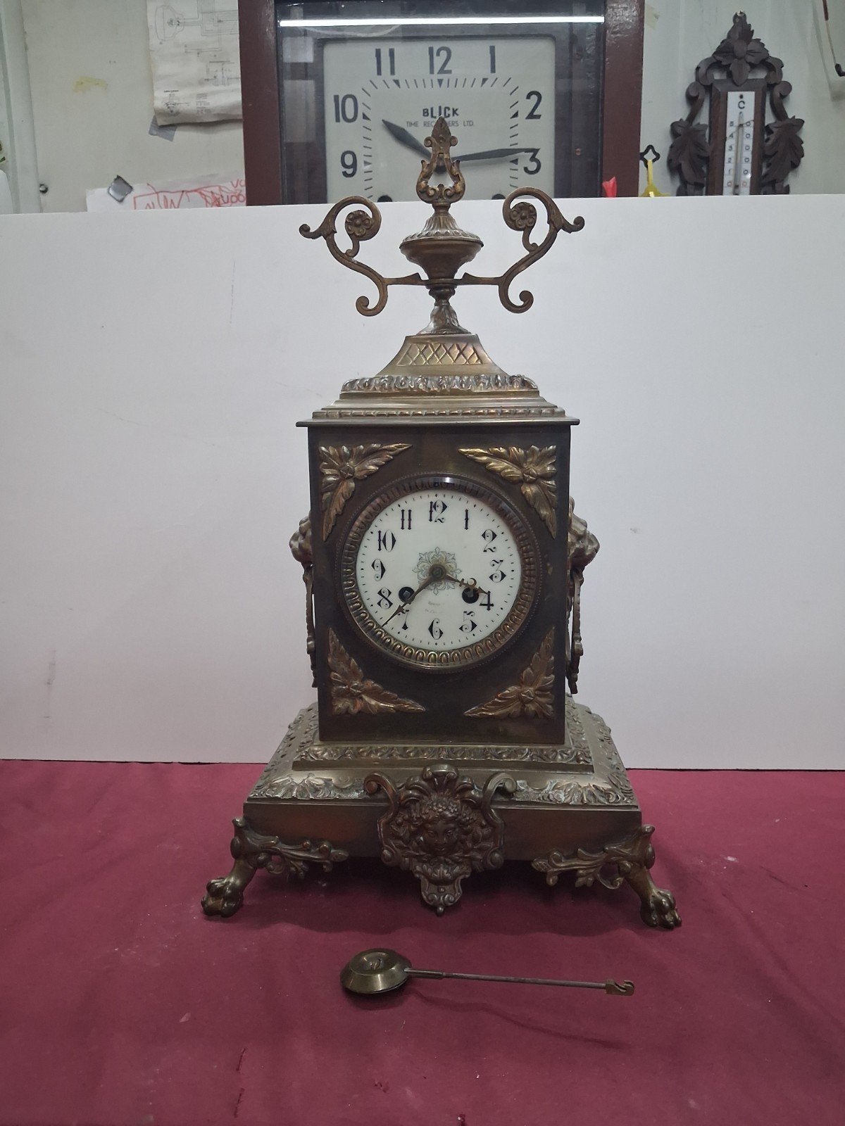 antieke bronze pendule, Antiek en Kunst, Ophalen