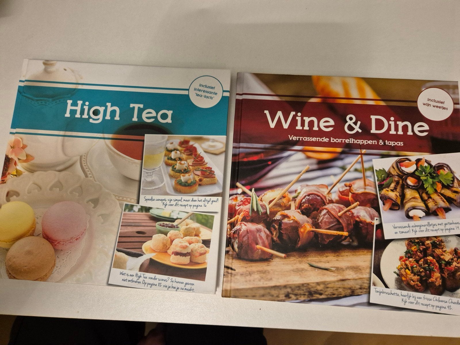 Kookboeken: High Tea & Wine & Dine (Nieuw), Ophalen of Verzenden, Nieuw