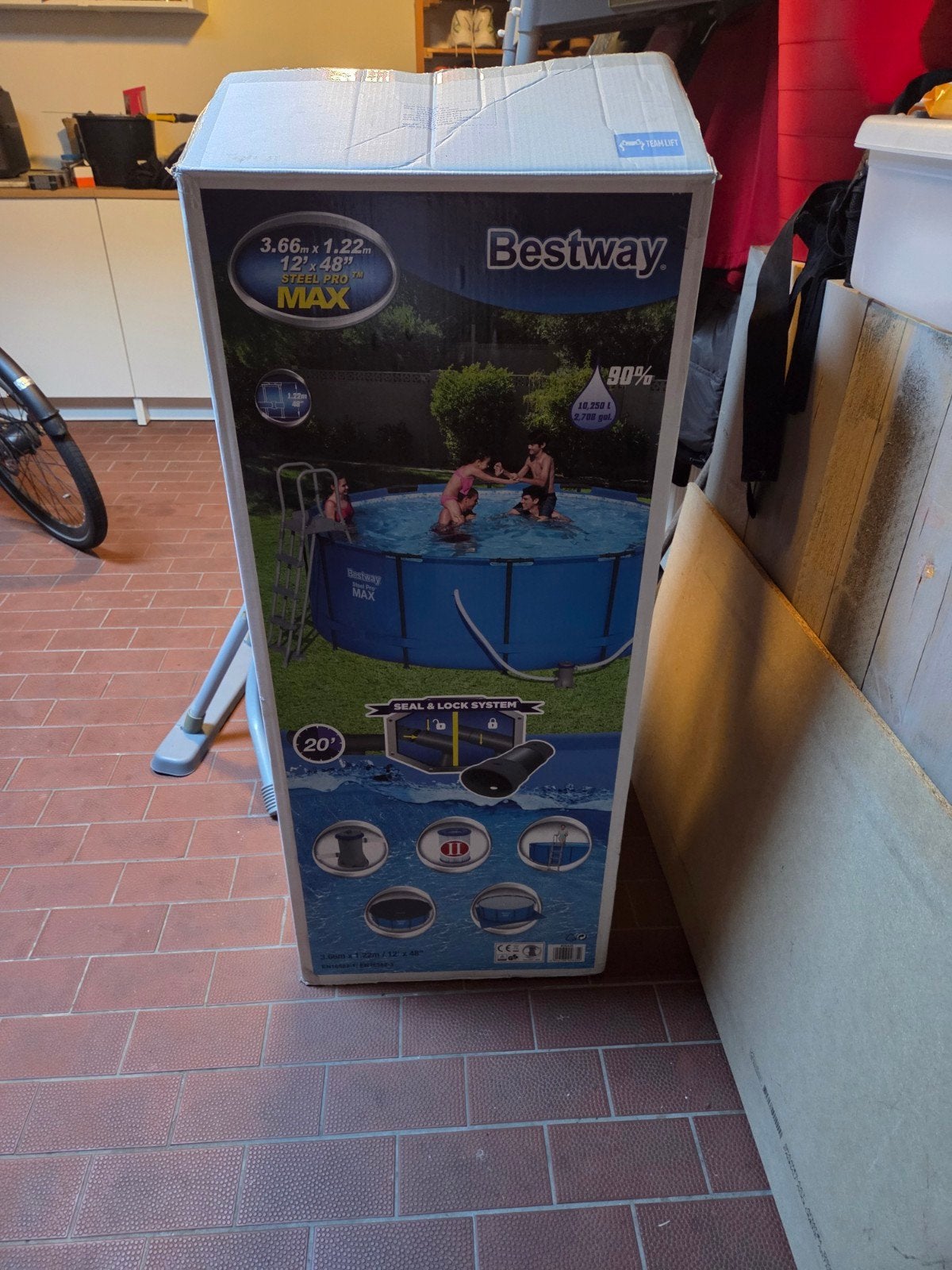 Bestway Zwembad 3.66m met trap, gebruikt, Ophalen, Gebruikt, Rond, Opzetzwembad