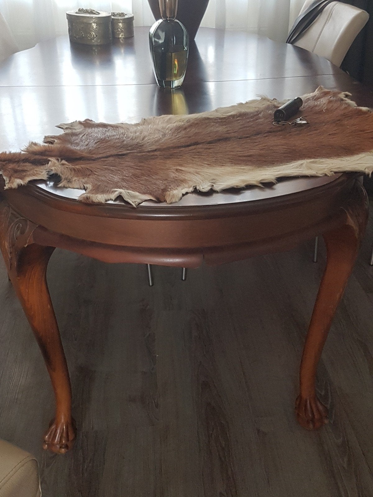 antieke ovale eettafel, Ophalen