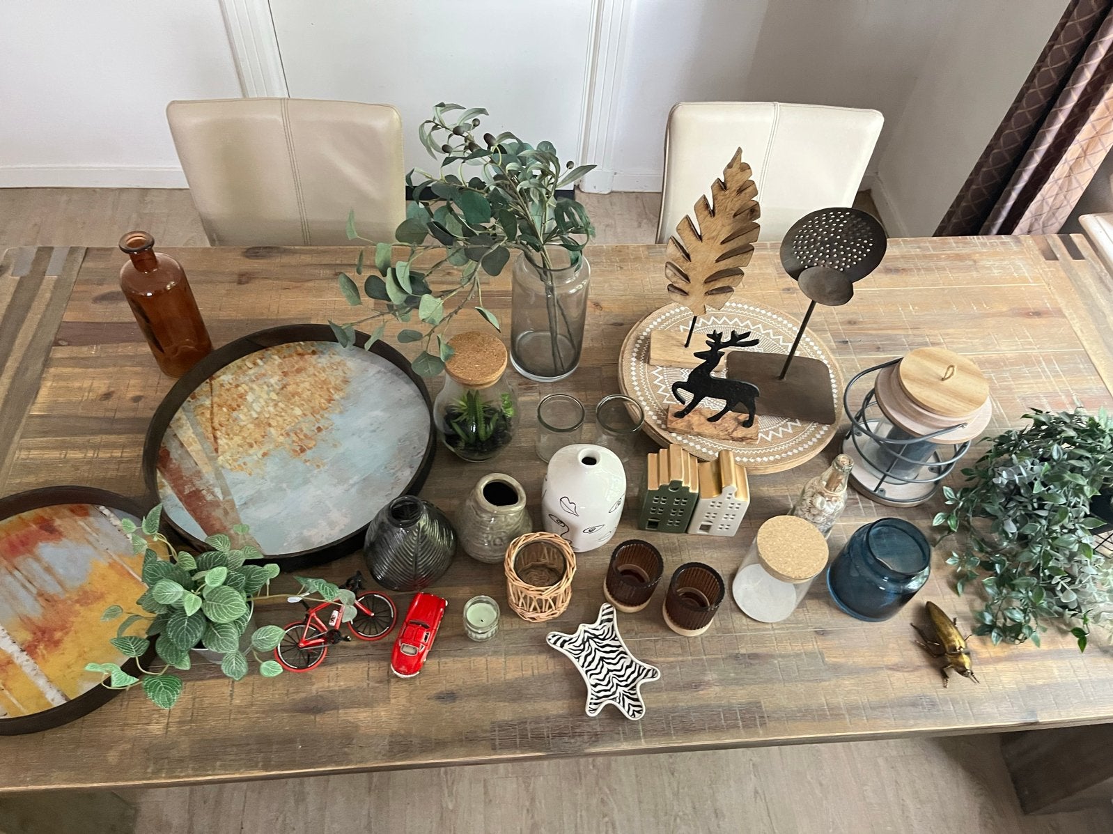 Woondecoratie: Vazen, Dienbladen, Beelden & Meer, Ophalen, Hout, Meerkleurig, Zo goed als nieuw