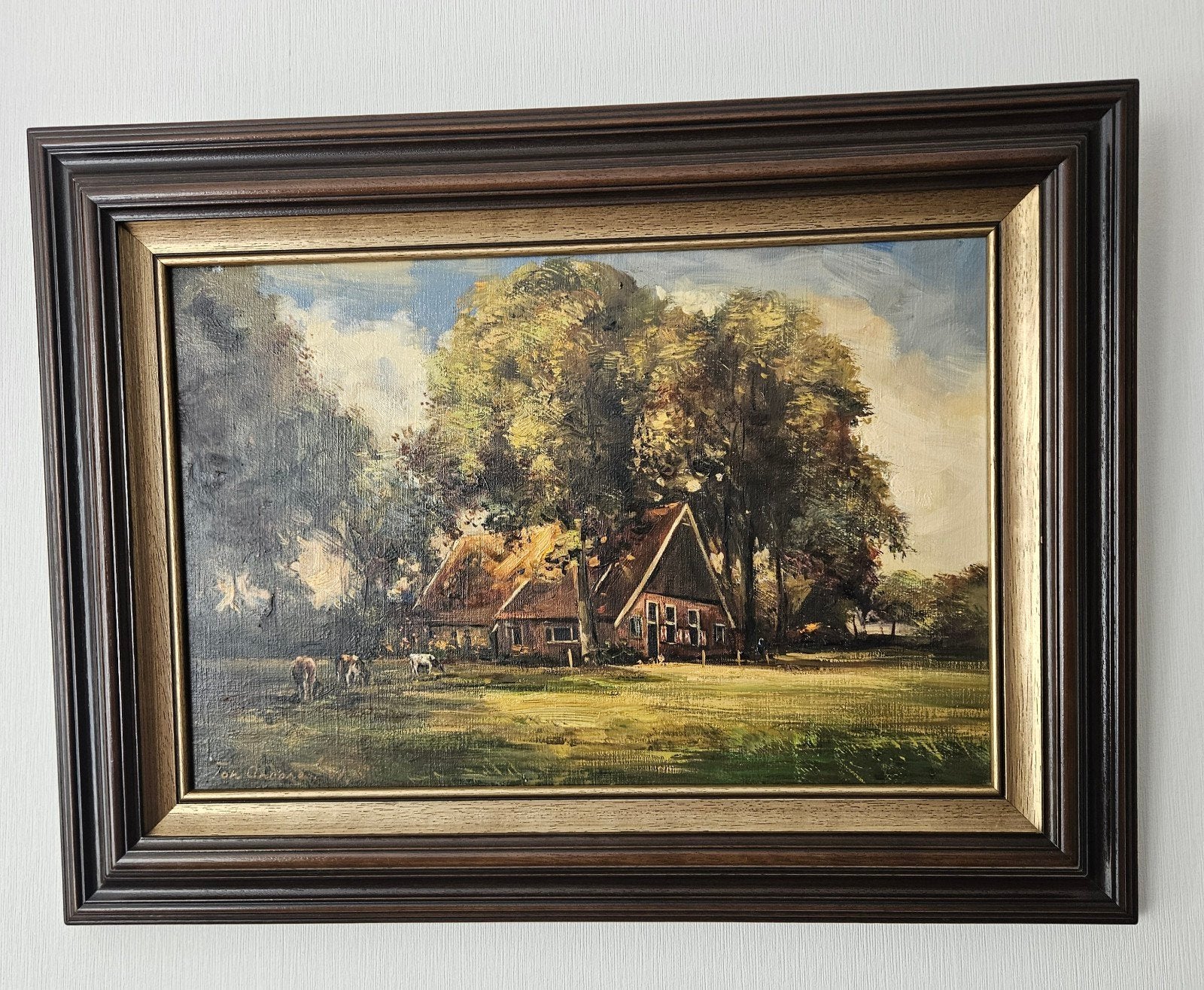 Olieverfschilderij van Ton Ancone!, Antiek en Kunst, Kunst | Schilderijen | Klassiek, Ophalen