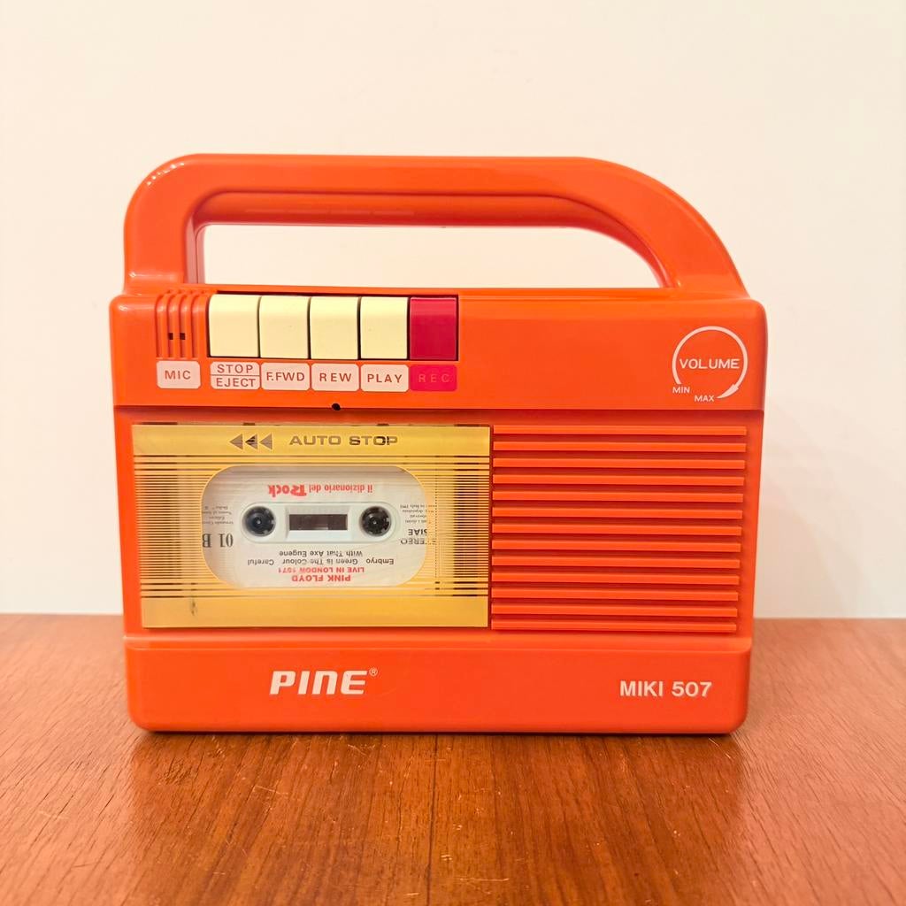 VINTAGE PINE MIKI 507 CASSETTEBANDJESPELER DESIGN SPACE AGE, Verzenden