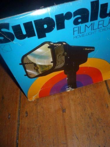 8mm film Supralux filmlamp + houder 1000Watt - prima staat, Ophalen of Verzenden, 8mm film