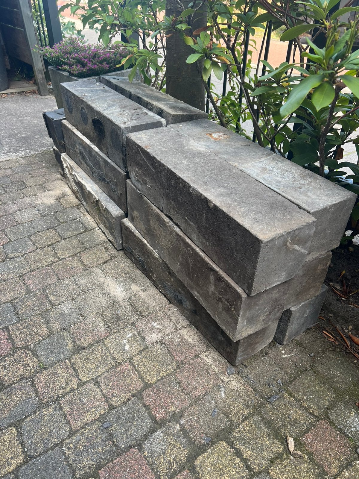 Betonnen stapelblokken 60x15x15 cm, Tuin en Terras, Ophalen, Gebruikt, Overige typen, Minder dan 5 m²